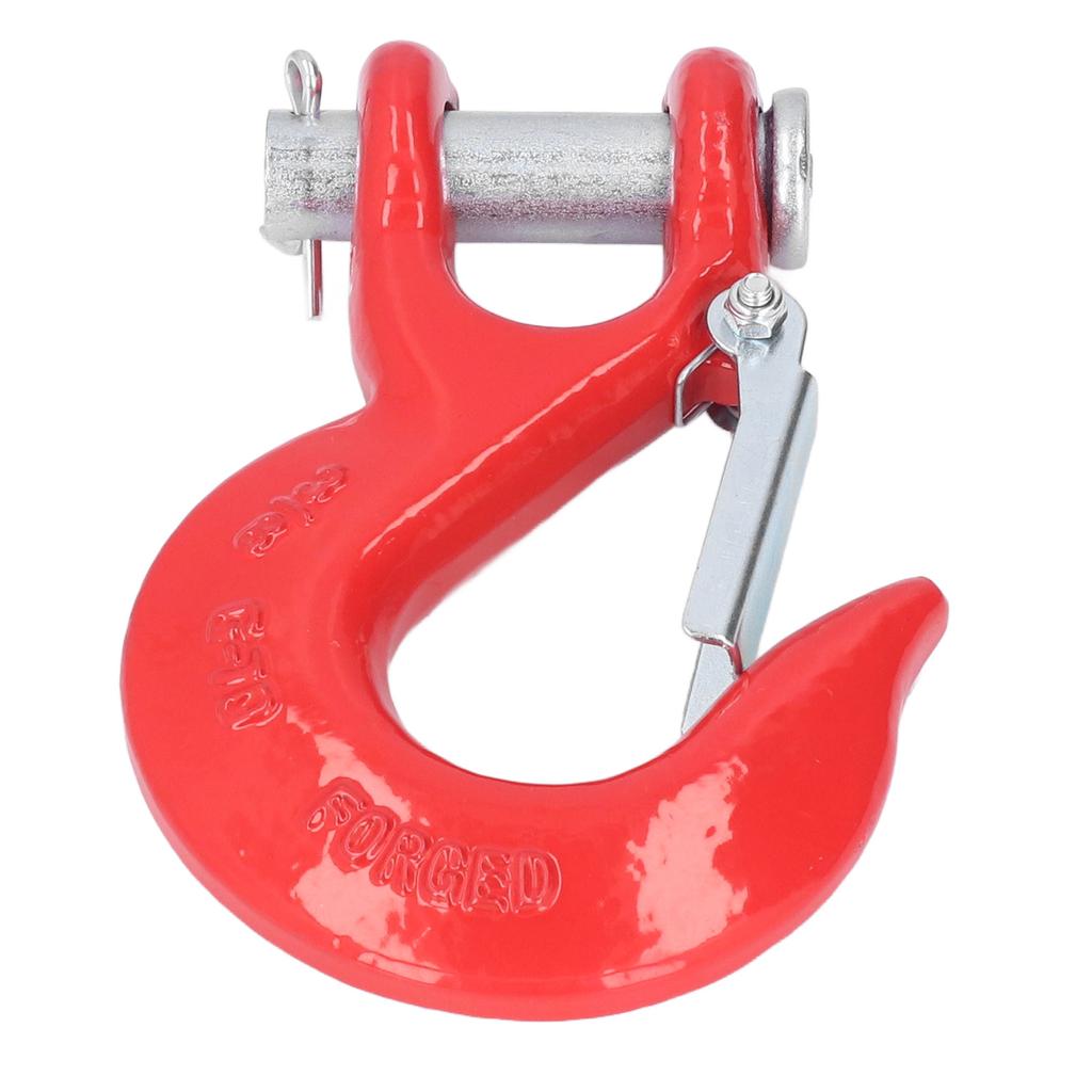 3 8in Clevis Safety Hook Steel 18000lbs Limit Capacity Antirust for Port Off Road Rescue LiftingRed