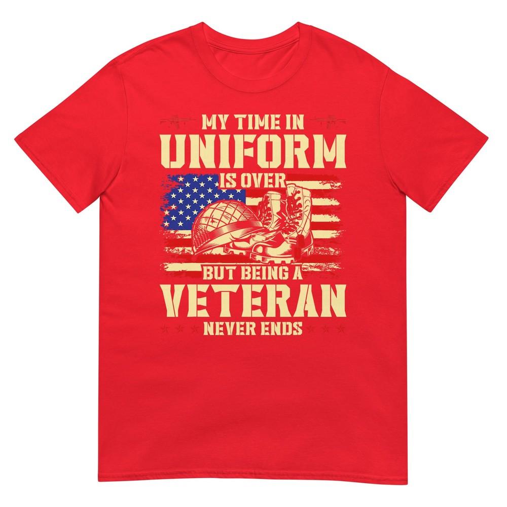 My Time In Uniform Is Over But Being A Veteran Never Ends TShirt