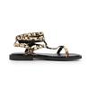 Coralie Sandals with Leopard Pattern Rhinestones for Women