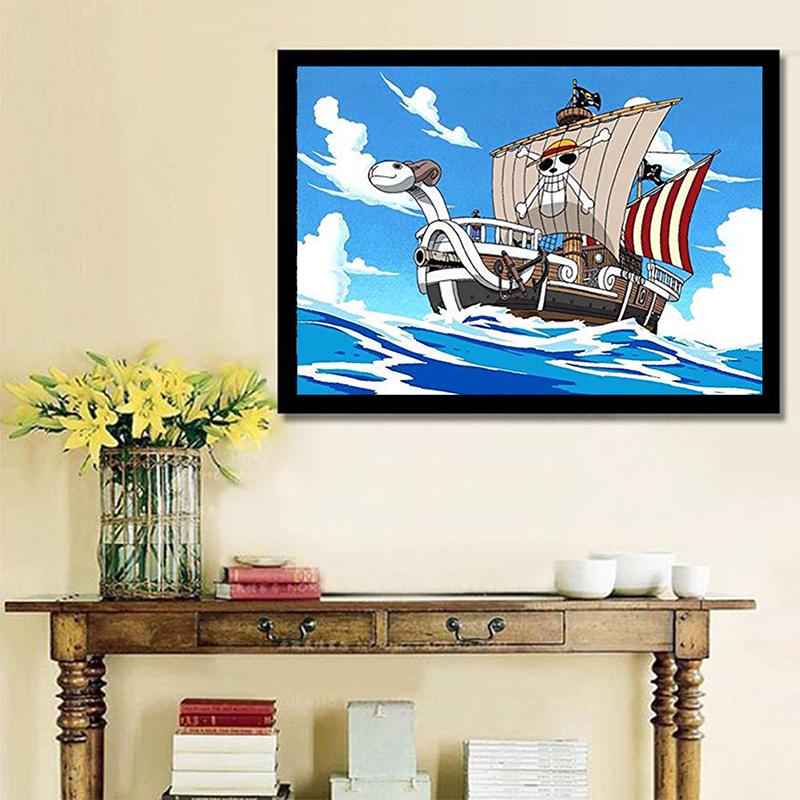 Алмазная 5D DIY Алмазная картина "Мультяшный пиратский корабль" 3D Вышивка крестом Стразы Мозаика Картина Декор