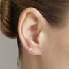 Boucles d'oreilles - LUXENTER - Kyoro - Argent sterling 925 - Finition rhodium - Zirconia brillant 5 mm