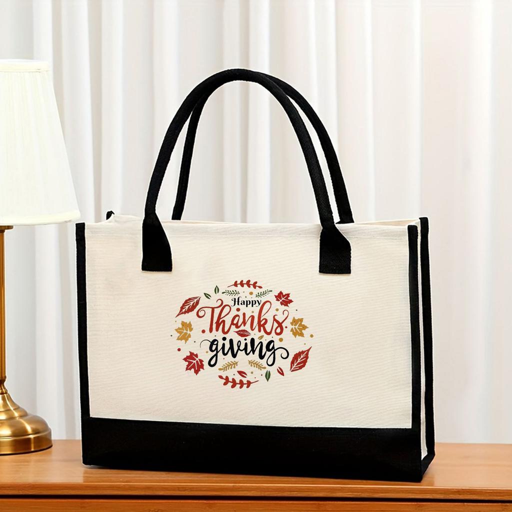 Холщовая сумка через плечо, большая вместительная сумка с принтом, женская модная легкая портативная сумка для подарков и покупок