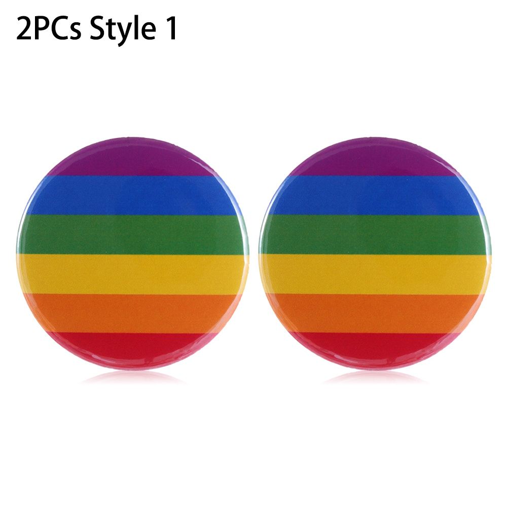 1/2PCS Clothing Rainbow Tinplate Pins Hat Decoration Gay Badge Denim Brooches Brooch Collar Pin