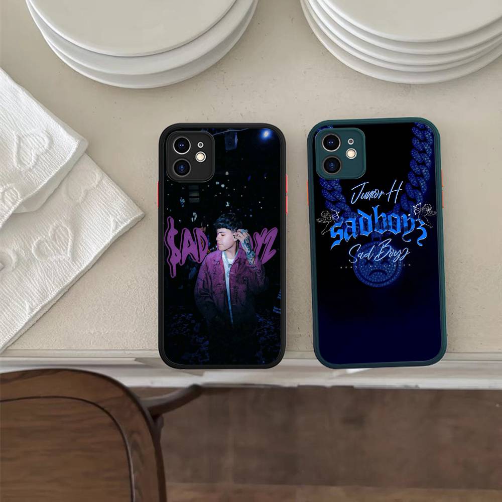 Чехол для телефона Junior H SAD BOYZ 4 LIFE Для IPhone 16 15 14 X XR XS 7 8 Plus 11 12 13 Pro MAX 13mini Матовый противоударный чехол