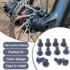 12Pcs M5x9 Bike Disc Brake Bolt Heavy Duty Colorful Metal T25 Mountain Bicycle Disc Brake Rotor Screw Bike Parts Replacement Accessories