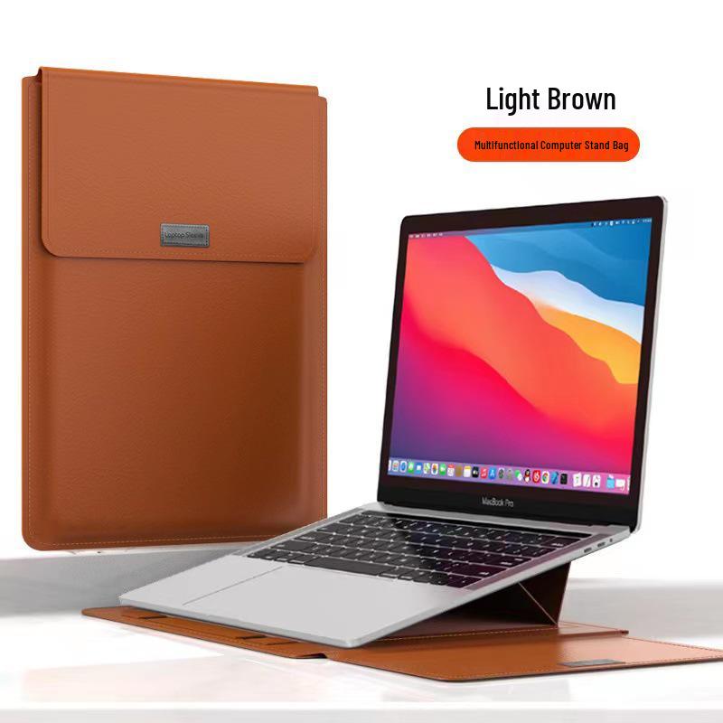 14" Кожаный чехол-подставка для ноутбука, совместимый с MacBook и ноутбуками Huawei