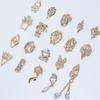 Manicure Accessories Butterfly Flower Metal Nail Jewelry Nail Zircon Nail Rhinestones Pendant Chain