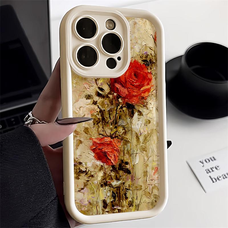 Чехол для телефона Flower для iPhone 11 15 16 Pro Max 13 14 12 XS X XR 7 8 Plus SE 16promax жидкий силиконовый противоударный мягкий чехол Funda