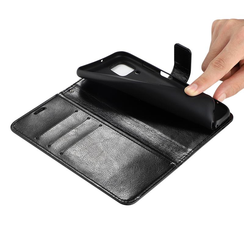 Роскошный кожаный чехол-кошелек для телефона с магнитной пряжкой в ​​стиле ретро для Oppo A5 A9 Vivo V20 Realme OnePlus Moto, держатель для визитных карточек, откидная сумка-обложка для книги