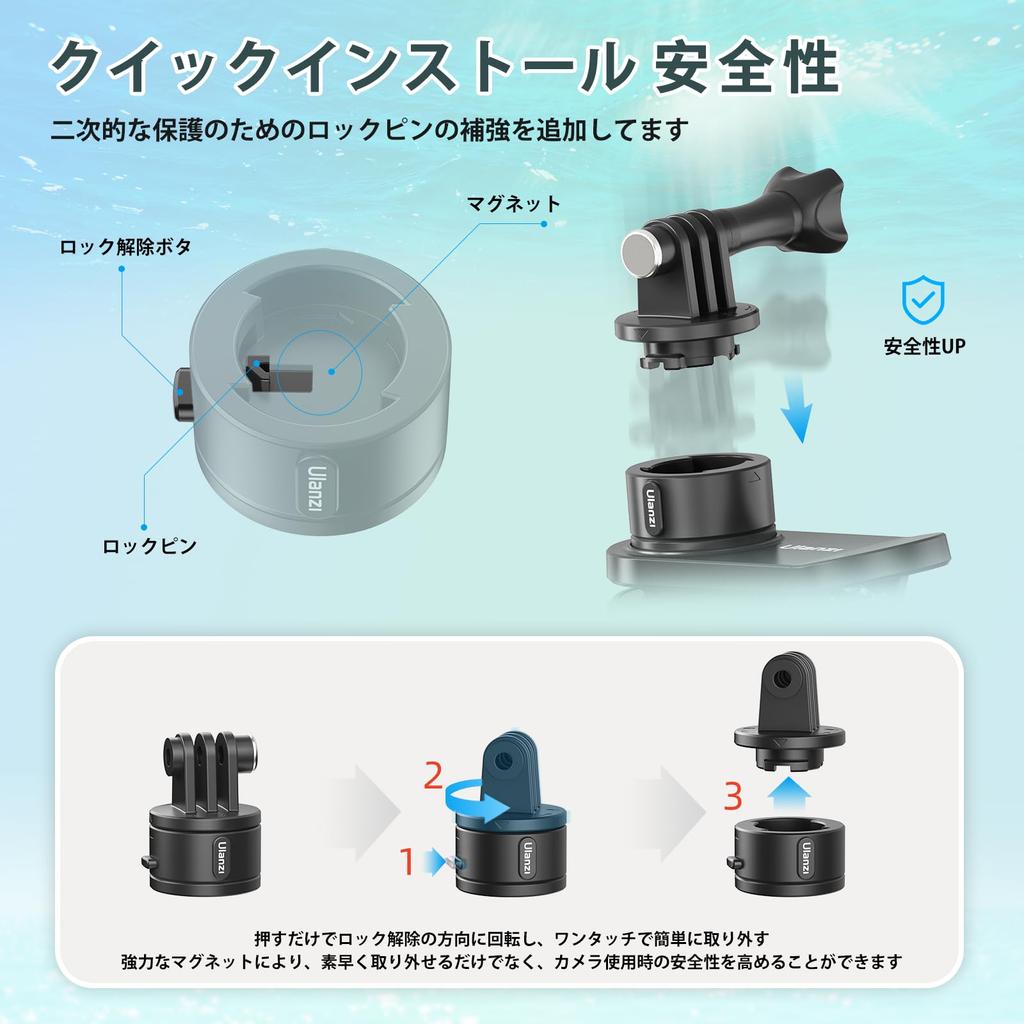 Ulanzi II Quick Release Gopro Clip Mount POV Photography GoPro Accessories Магнитный адаптер для крепления на рюкзак Магнитный адаптер Универсальное крепление на рюкзак