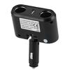 Universal Car 2 Way Cigar Lighter Splitter Charger Adapter with USB Fast Charge Port 12 24V