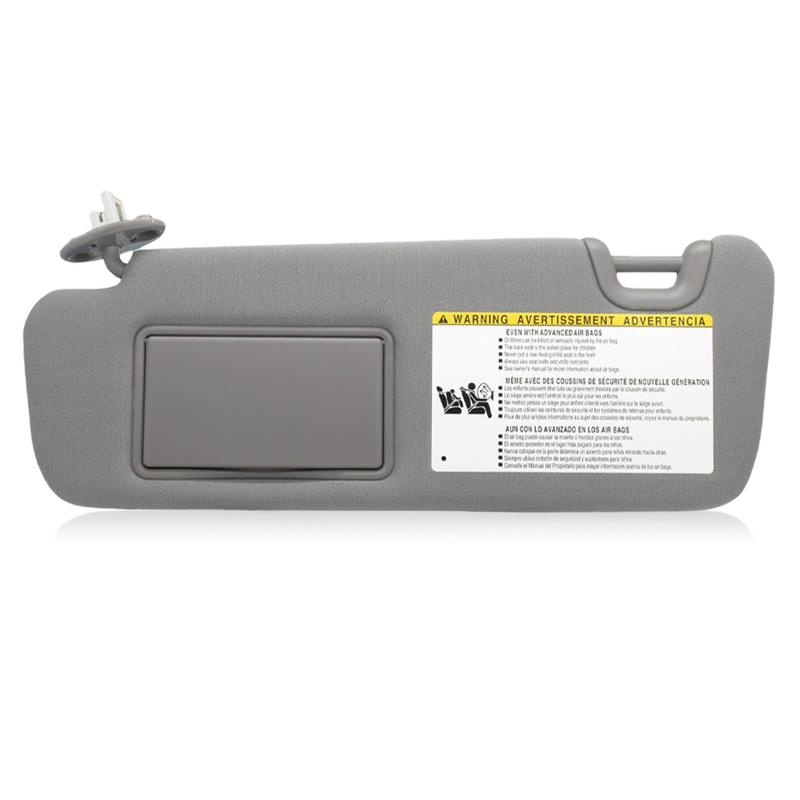 Car Left Right Sun Visor With Mirror Light for Toyota Highlander 2014 2015 2016 2017 2018 Beige/Grey 743100E074A0