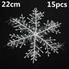 Fashion Wedding Supplies Plastic Snowflake Decoration Hanging Ornaments Xmas Decor Christmas Tree