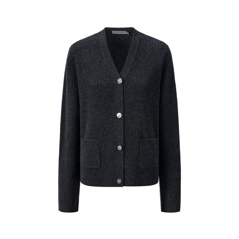 GIOVANNI VALENTINO Women's Autumn/Winter 100% Wool V-Neck Knit Cardigan