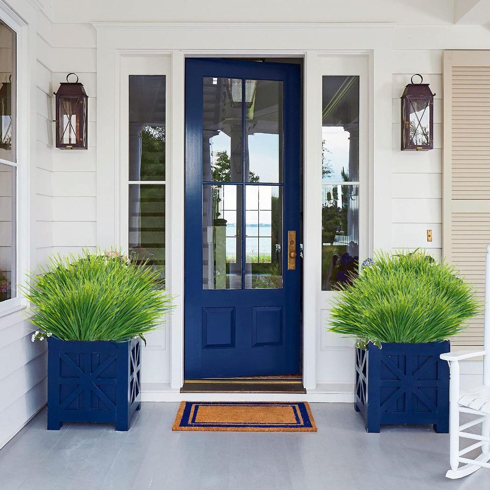 5 шт./10 шт./20 шт. Искусственное пластиковое 7-ветвистое травянистое растение Зеленая трава Имитация Искусственное растение Домашнее украшение Садоводство Трава Уличная