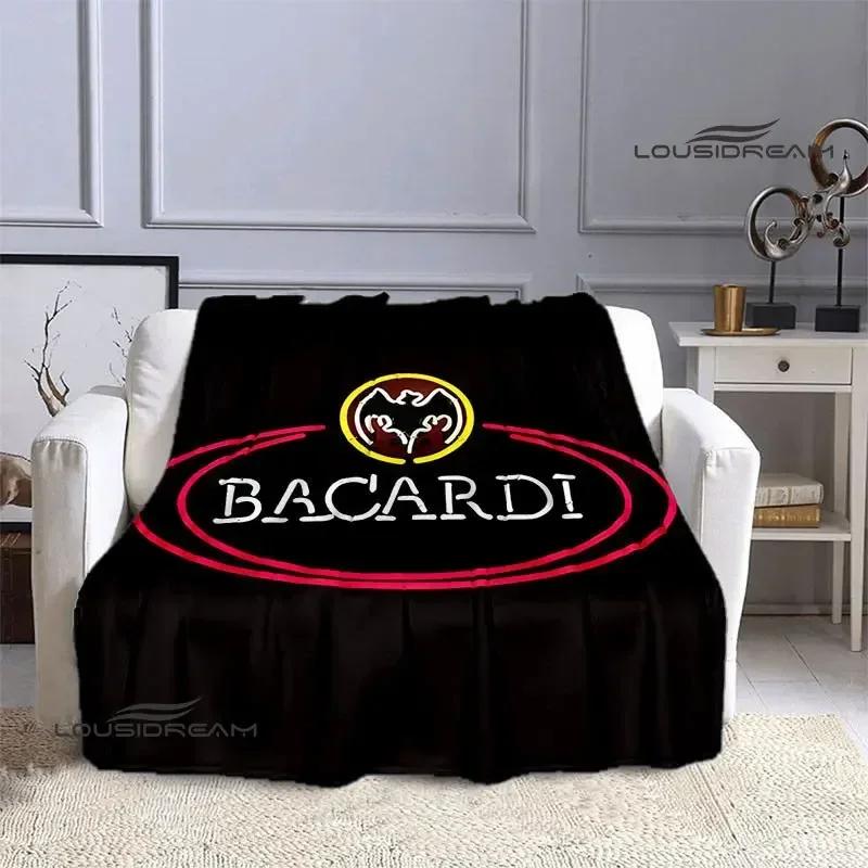 Плед с принтом логотипа Bacardi wine детский теплый красивый фланелевый мягкий и удобный домашний дорожный плед подарок на день рождения