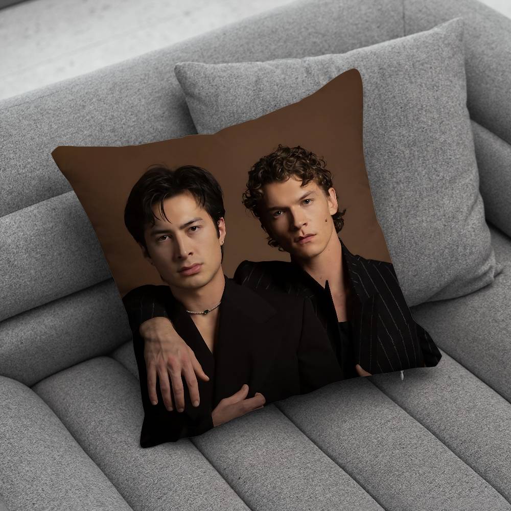 Popular TV HHeated RRivalry Pillow Case Square DoubleSided Printing Short Plush Sofa Cushion Cover Bedroom Bedside Pillow