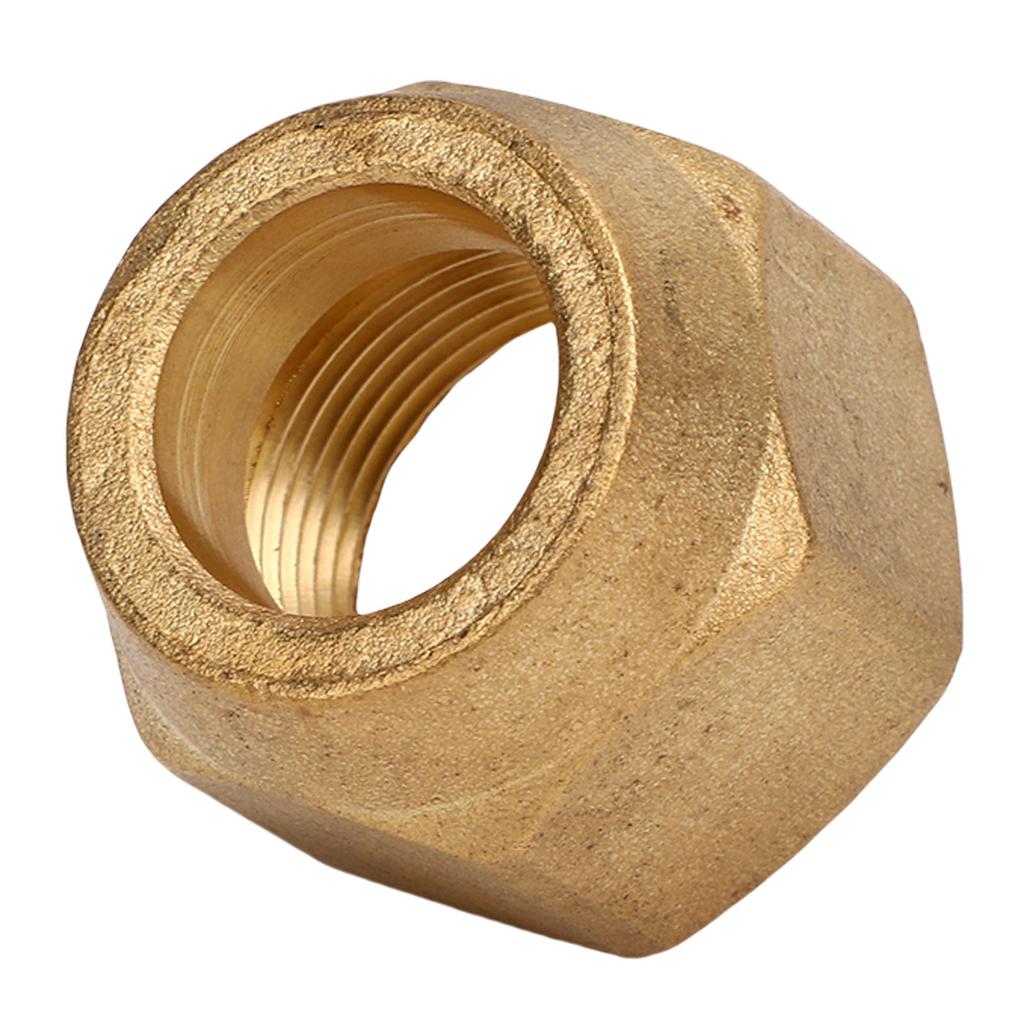 10Pcs Flare Tube Fitting Brass 3 8in Nut Air Conditioning Copper Pipe Tube Extension Butt