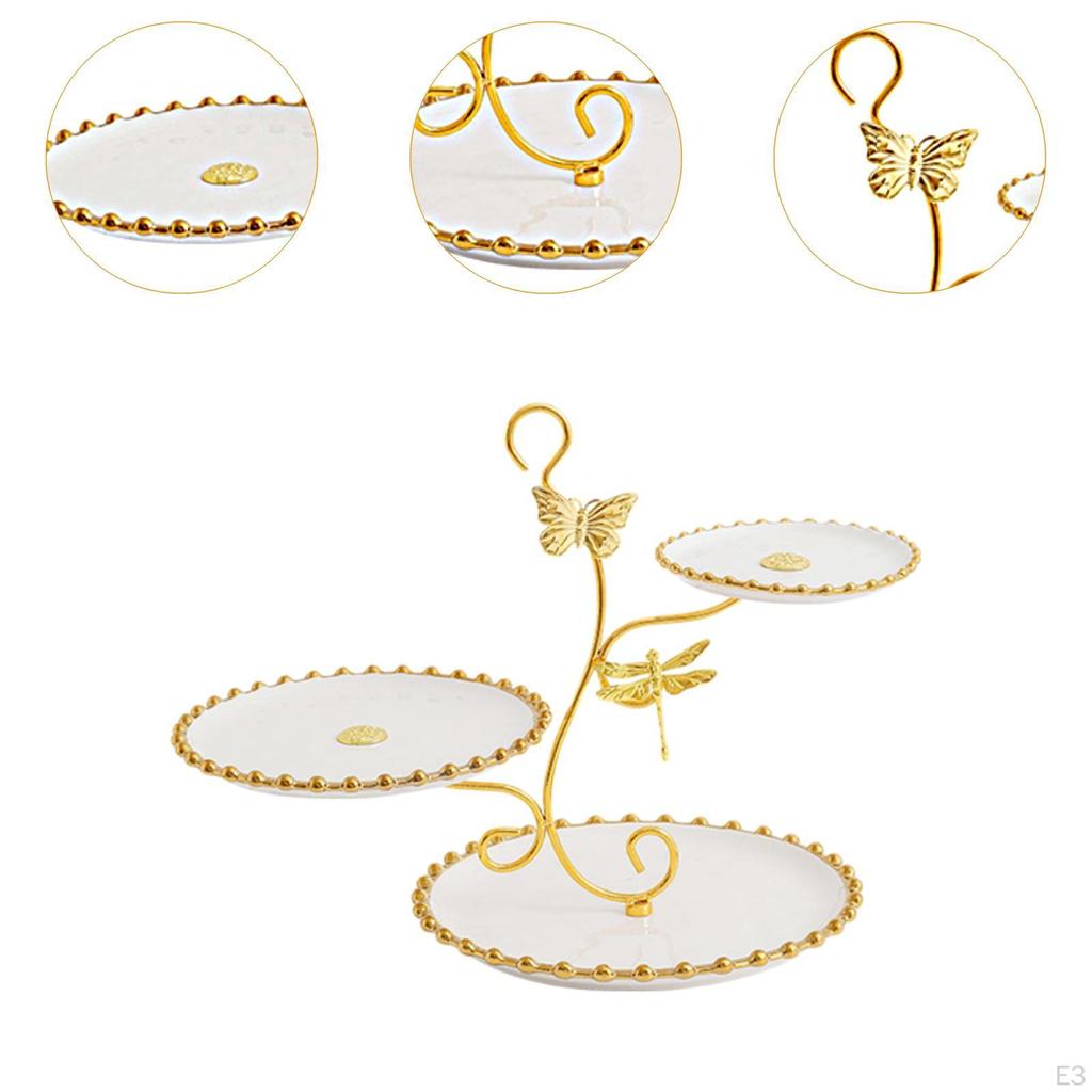 3-слойная подставка для кексов, подставка для еды, фруктовая тарелка для кексов