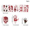 Halloween Blood Handprint Skull Wall Sticker Pvc Bedroom Background Decoration Horror Self-Adhesive Wall Sticker