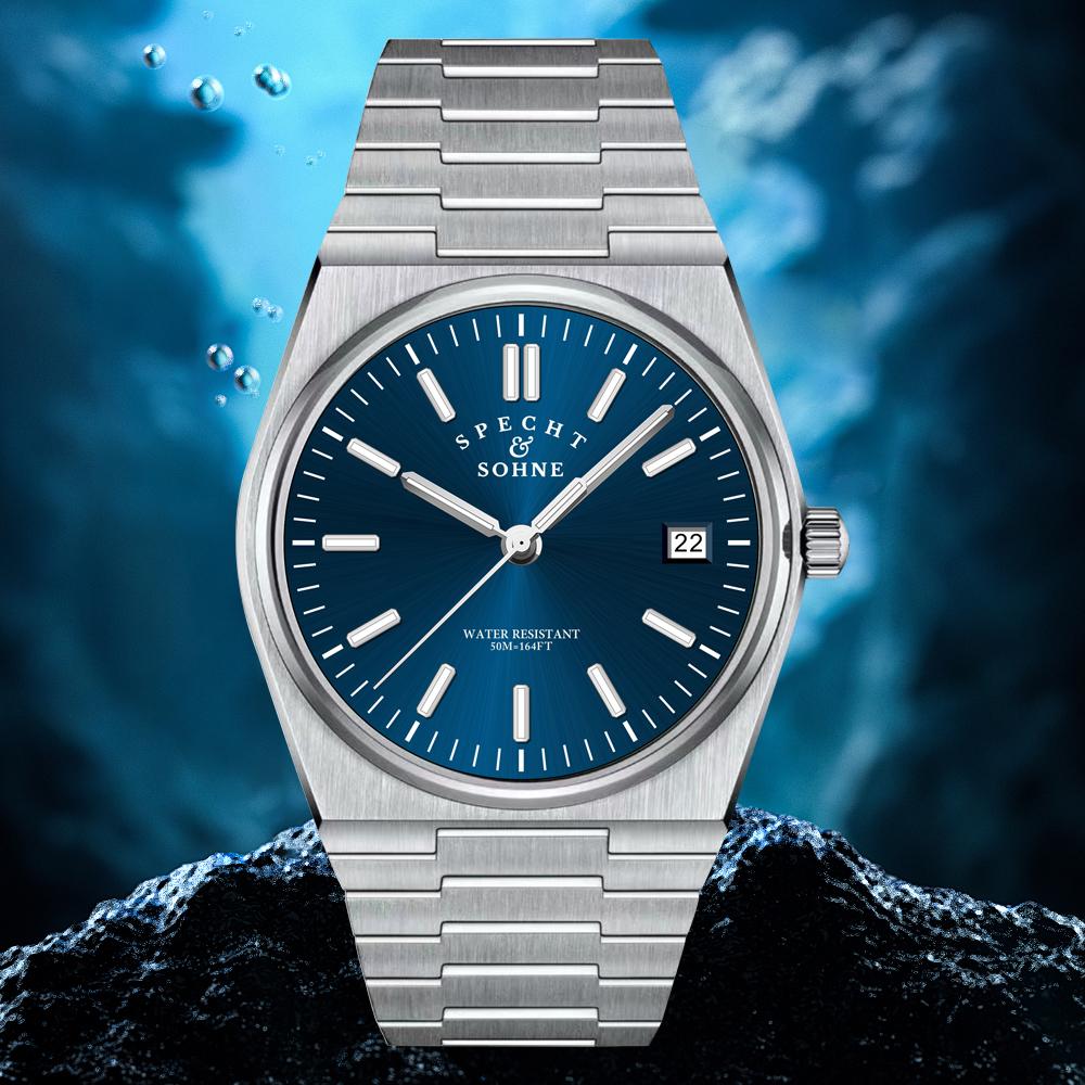 Новые поступления 2024, мужские часы из нержавеющей стали с сапфиром, классические кварцевые мужские часы Relogio Masculino, 100 м, водонепроницаемые