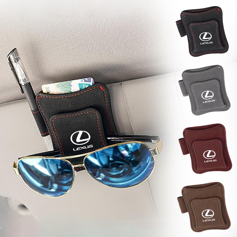 Car Sun Visor Eyeglass Clip Glasses Holder Card For Lexus RX330 IS250 Ct200h ES300h RX350 IS300h NX300h RX400h UX Accessories