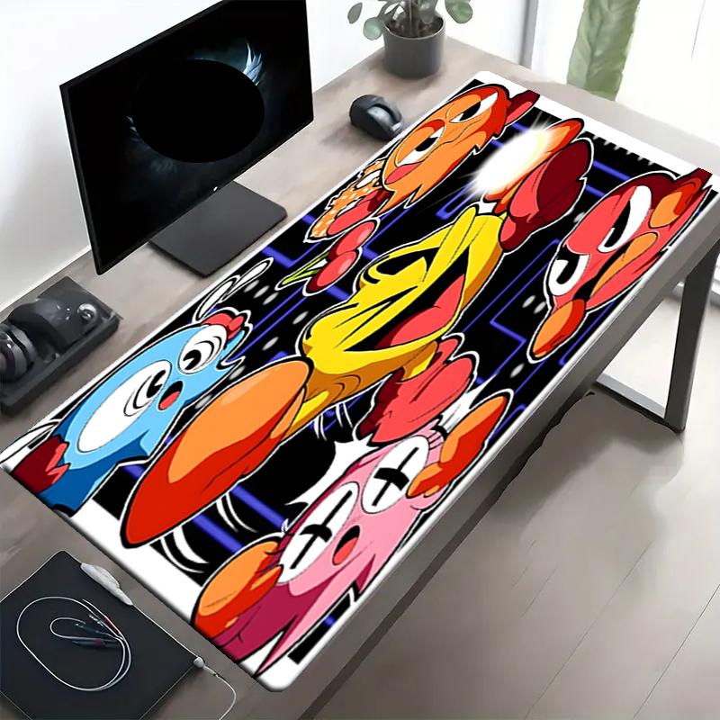 PAC Print Mouse Pad, Anti‑Slip Desktop keyboard Mat, for PC Laptop Gaming Working Daily Use, Cool Festival Surprise Gift