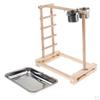 Parrot Bird Playground Perch Gym with Ladder Cups Exercise & Playing
