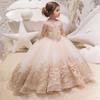 1-12 Years Flower Girls White Bridesmaid Dresses For Wedding Prom Gown Elegant Kids Girl Birthday Princess Dress Children Wedding Formal Party Gown