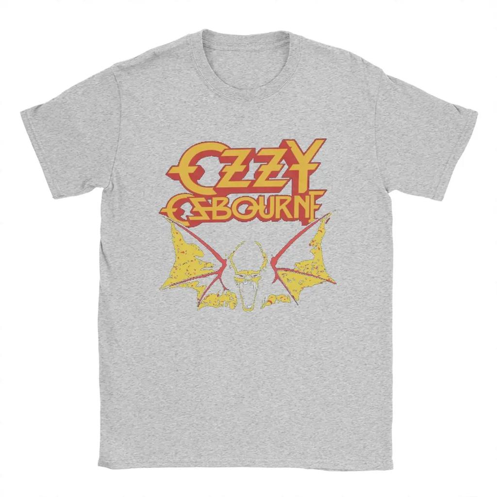 Men Ozzy Osbourne T Shirt Pure Cotton Tops Fun Short Sleeve Crewneck Tee Shirt Graphic T-Shirts