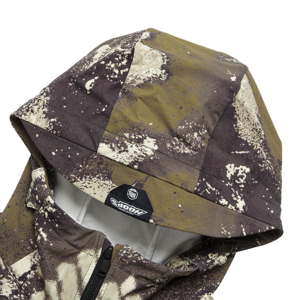 Li Ning Basketball Series Water-Resistant Lettered Hooded Long Sleeve Windbreaker Men Outerwear Camouflage AFDU505-4