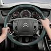 Suitable for Citroen Breathable Leather Steering Wheel Cover with Segmented Quick-Release Design, Non-Slip and Durable, for Models Such as C3,