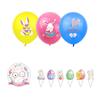 Easter Easter Party Supplies Spiral Hanging Garland Bunny Egg Pattern Balloons Rabbit Cake Topper