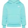 Nike Sport kiyimlari klubi pulover kapyushonli fleece iliq yumshoq bolalar kapyushonlari Yashil-Muzli oq FZ5177-126