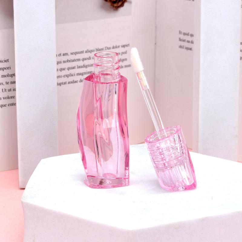 2.5Ml/3Ml Wave Lip Gloss Tube Transparent Thick Rod Large Brush Head Empty Bottle Lips Glaze Container Makeup Packaging Material