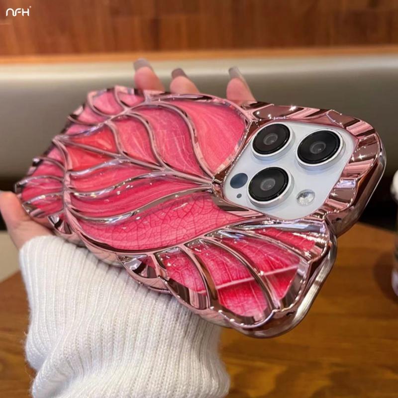 Для iPhone 15 Pro Max Роскошный чехол для телефона с гальваническим покрытием в виде дерева и листьев Для iPhone 11 12 13 14 15 16 Plus Мягкая защитная накладка