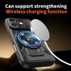 For iPhone 16 Magnetic Case Rotating Kickstand TPU+PC Phone Cover
