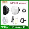 Godox ML100Bi Accessories ML-L36 Lens Reflector ML-GB Bowens Mount Adapter PH01 Power Bank Holder ML-CS30 ML-SF3030 Softbox