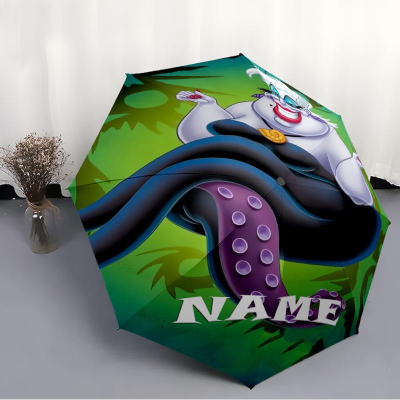 Personalized Name Villain Print Umbrella - Automatic Open/Close, Eight-Rib Durable Frame, Automatic Folding Umbrella
