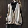 Vest for Women Cotton Autumn Winter Tops Knitted Sweater Vest Oversize  Down Casual V-neck Vest