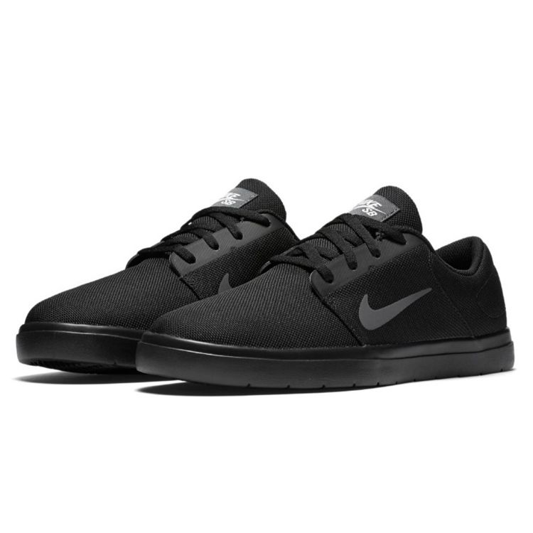 Nike Portmore Ultralight Canvas SB Black Dark Grey Unisex Sneakers White 844445-001