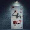 Статическая наклейка на окно из ПВХ на Хэллоуин, ужас, призрачная тень и кровавая наклейка на руку, украшение для Хэллоуина