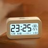 Student Smart Silent Electronic Clock - Battery Operated with High Volume Alarm, Temperature & Humidity Display for Bedroom