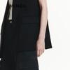 MO&Co. New Chinese Style Wide Shoulder Frayed Cuff Vest