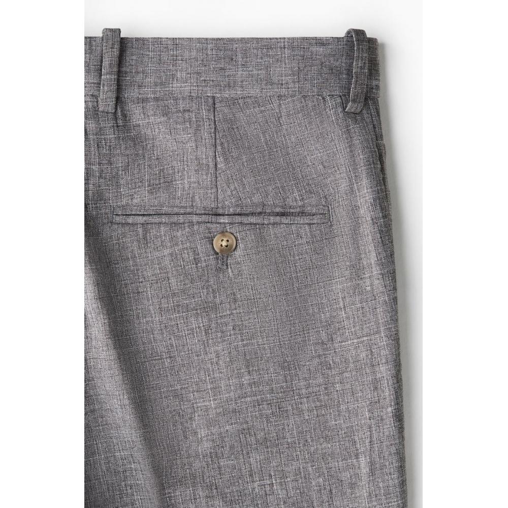 Брюки HM Suit Regular Fit Серый Меланж