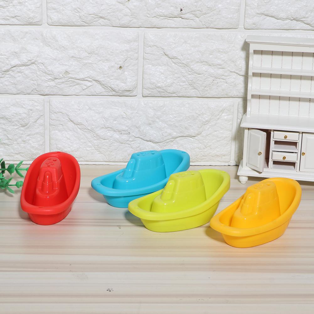 4pcs Bathroom Floating-Ship Toy Children Bath Swimming Playing Boat Fun Educational Toy(Floating