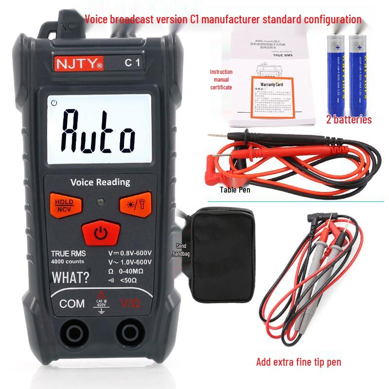 Tianyu C1 Intelligent Auto-Range Digital Multimeter with Voice Broadcast