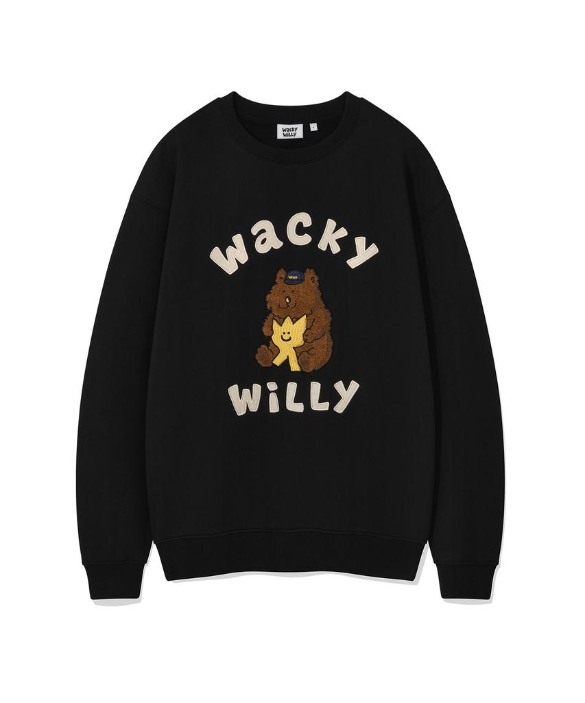 WACKY WILLY Kiki And Friends Graphic Sweatshirt Black