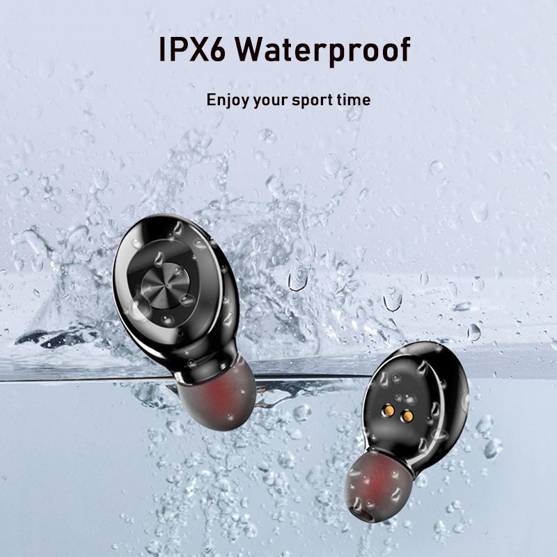 VAORLO Мини-наушники TWS XG8 наушники HiFi стерео музыка с HD Mcirophone IPX6 водонепроницаемые наушники для спорта цифровой дисплей