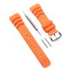Watch Lug Width Watch Urethane Replacement Silver Spring Box Diver Solar Genuine Day Present [JMW TOKYO] Strap, 22mm, Band, Band, Strap, Orange,